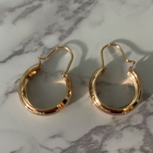 Small gold-plated hoop earrings